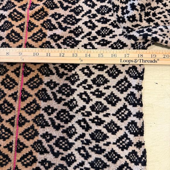 Maeve By Anthropologie Elinore Short Sleeve Animal Print Wool Blend Sweater Sm - Picture 8 of 9